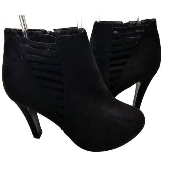 Lane Bryant Boots Womens 10W 10 Faux Suede Ankle Booties Zips Work - Picture 7 of 9